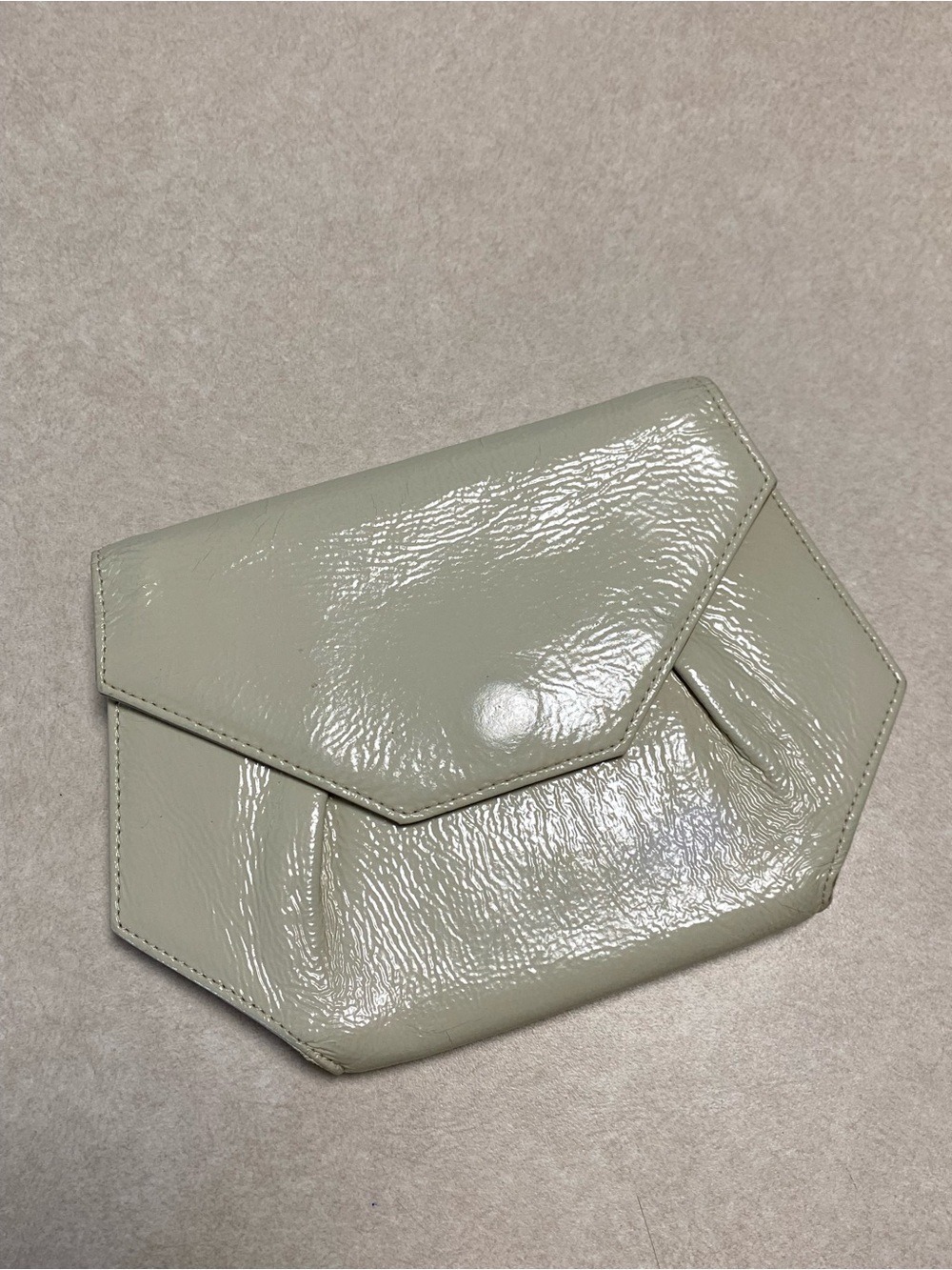 Hobo International Belt Bag Cream Hexagon silhouette leather clutch